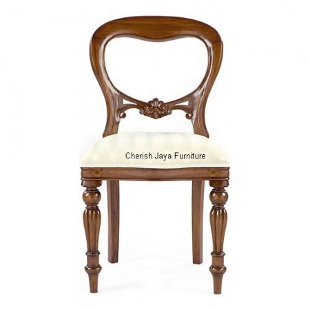 Code: CS 227-M Name: Dutch Chair Size: W=50 x D=48 x H=88 cm Wood: Solid Mahogany. With beautiful upholstery or on request any other type/color of upholstery.